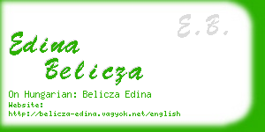 edina belicza business card